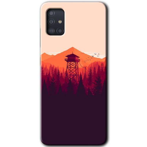 Galaxy A51 Kılıf HD Desen Baskılı Arka Kapak - Gözlem Kulesi