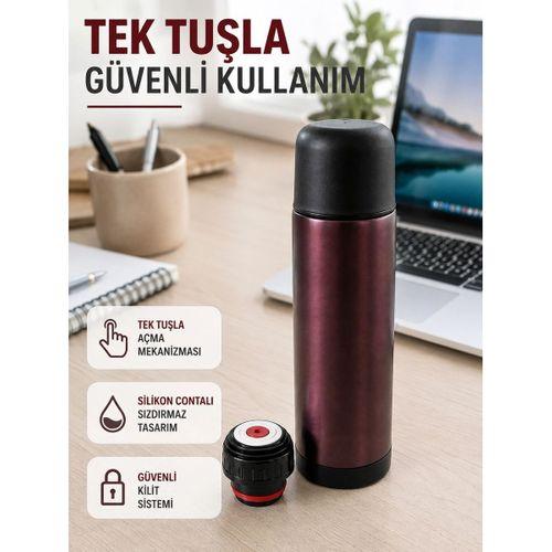 Çift Katmanlı Vakumlu Termos Ofis Araç Kamp İçin Paslanmaz Çelik Termos
