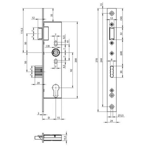 Assa Abloy Kapı Kilidi 40 Mm Silindirsiz