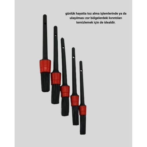5’li Detay Temizlik Fırçası Seti Araç İç Dış Jant Motor Çok Amaçlı