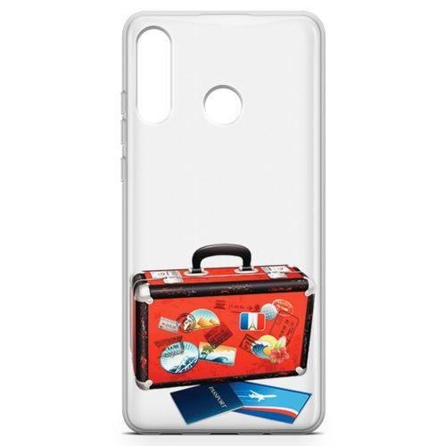 Huawei Nova 4e Kılıf Turistik Valiz Arka Kapak Koruma Desenli Full Koruyucu
