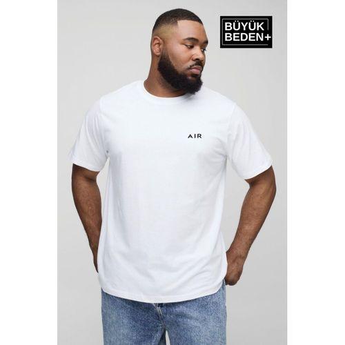 Erkek Büyük Beden AR Baskılı 3xl-6xl Bisiklet Yaka Tshırt SPR26BTS510-01
