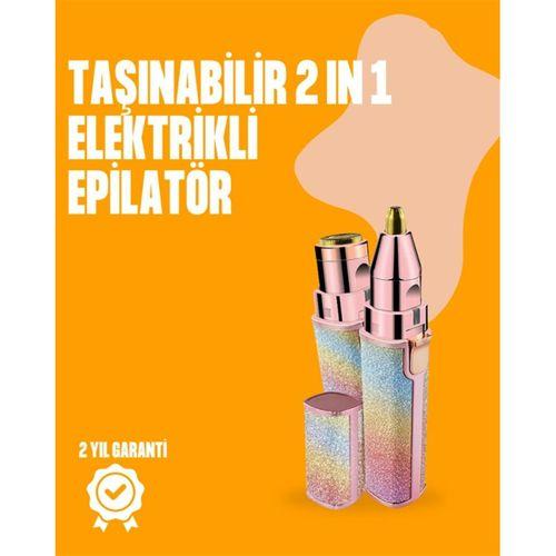 Mini Usb Şarjlı Elektrikli Epilatör – Kaş Ve Yüz Tüy Temizliği İçin 2'si 1 Arada