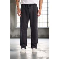 Mendes Baggy Kalıp Diagonal 3 İplik Kumaş Erkek Eşofman Altı Pantolon - Füme