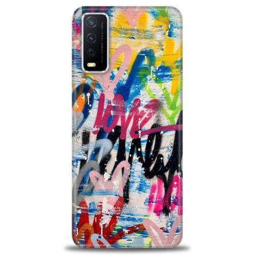 Vivo Y20 Kılıf HD Baskılı Kılıf - Lovee + Tam Ekran Koruyucu