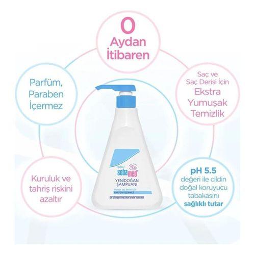 Sebamed Baby pH 5.5 Bisabolol İçerikli Koruma ve Bakım Sağlayan Yenidoğan Bebek Şampuanı 500 ml