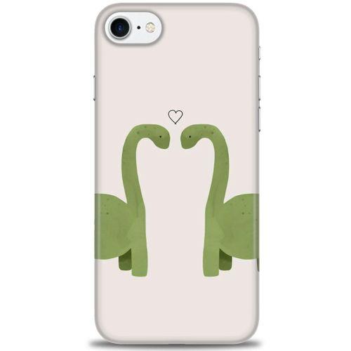 iPhone 8 Kılıf HD Baskılı Kılıf - Dinazor Aşkı + Tam Ekran Koruyucu