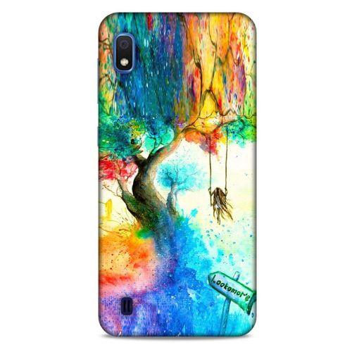 Samsung Galaxy A10 Kılıf Depresyon (15) Antişok Kılıf Yeşil Kahve