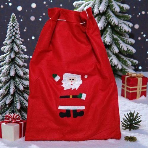 SANTA CLAUS GİFT SACK 70X50 CM NOEL BABA HEDİYE ÇUVALI BÜYÜK BOY NOEL BABA ÇUVALI YILBAŞI SÜSLERİ