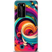 Huawei P40 Pro Kılıf HD Baskılı Kılıf - Renk Hortumu + Tam Ekran Koruyucu