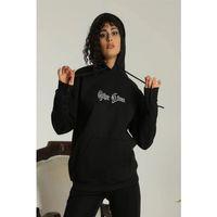 Oversize Üç İplik Kapüşonlu Sweatshirt – Siyah “Other Lives” Ön Ve Arka Baskılı, Şardonlu Kışlık, Rahat Günlük Model Siiyah