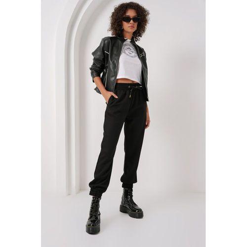 6674 Paçası Lastikli Eşofman Altı - Siyah