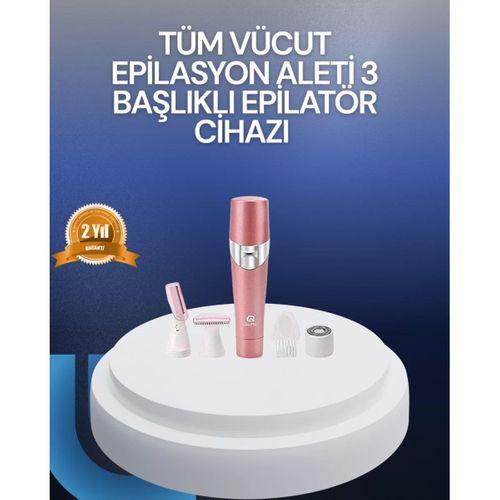 Yüz Ve Vücut Tüy Temizleme Makinesi 3 Farklı Başlıklı