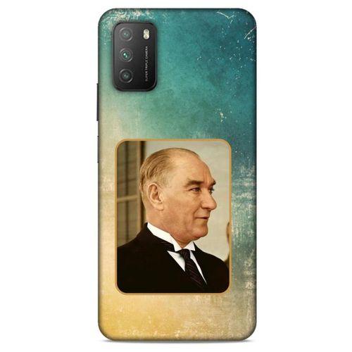 Lopard Xiaomi Poco M3 Uyumlu Kılıf Atatürk (27) Tasarımlı Kılıf