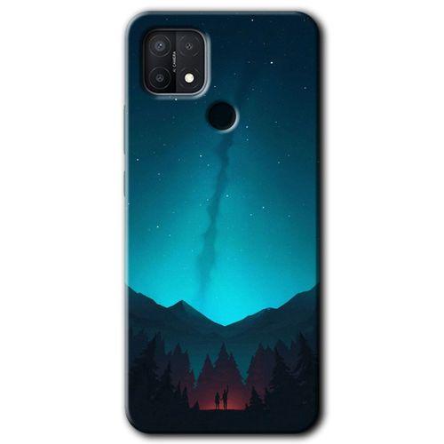 OPPO Oppo A15 Kılıf HD Desen Baskılı Arka Kapak - Night Fores Mount