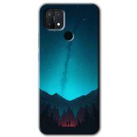 OPPO Oppo A15 Kılıf HD Desen Baskılı Arka Kapak - Night Fores Mount