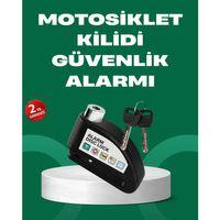Motosiklet Scooter Bisiklet Tekerlek Disk Kilidi Alarmlı Güvenlik