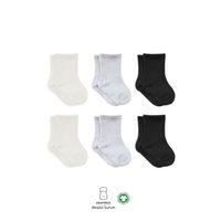 Bistyle Basic Penye Soket Çorap 6'Lı BS10101B Ekru Gri Siyah