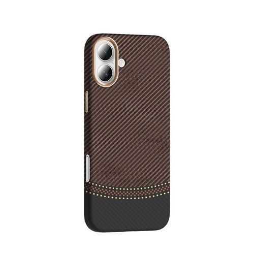 Apple iPhone 16 Kılıf M-safe Şarj Özellikli Karbon Fiber Görünümlü Zore Gros Kapak