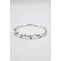 Taşlı Vip Bilezik - Gümüş