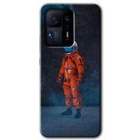 Mi Mix 4 Kılıf HD Desen Baskılı Arka Kapak - Smoke Astronot + Kırılmaz Cam