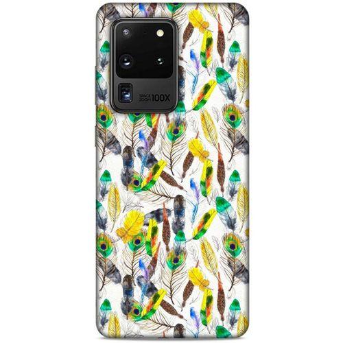 Samsung Galaxy S20 Ultra Kılıf Desenli Özel Seri Tüyler (5) Koruma Kabı