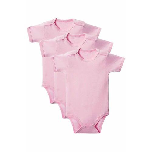 Pembe Yarım Kol Body Zıbın 7-12 YAŞ Çocuklar İçin (3 ADET) Alttan Çıtçıtlı Özel Gereksinimli
