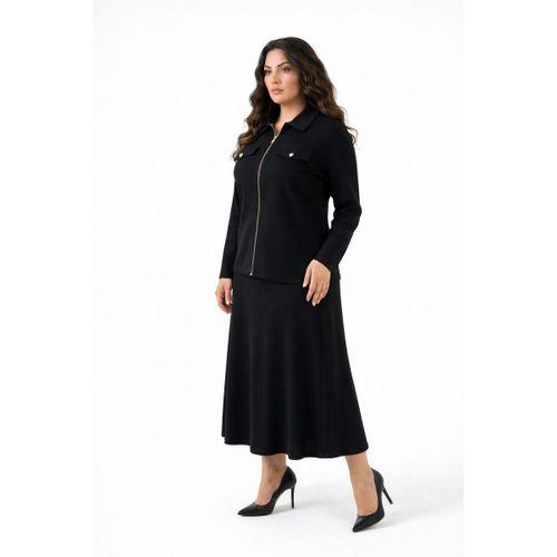 Kadın Fermuarlı Bluz Etek Takım BGL-ST05425