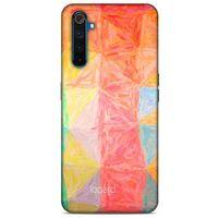 Oppo Realme 6 Kılıf Pastel Renkler (26) Tpu Silikon Kılıf Sarı Kırmızı