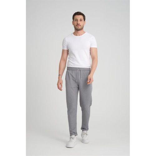 Premium Oxford Örme Regular Fit  Duble Paça Erkek Pantolon- Gri