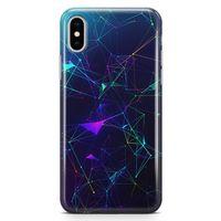 Apple iPhone XS Kılıf Rainbow Ağlar Arka Kapak Koruma Desenli Full Koruyucu