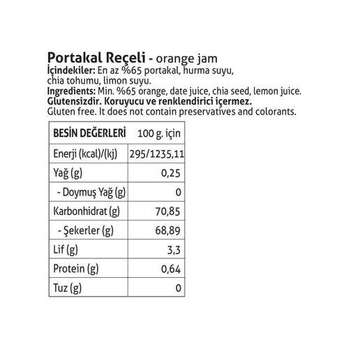Pol’s Gurme Chia Tohumlu Şekersiz Portakal Reçeli 380 Gr
