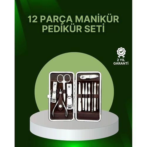 12 Parçalık Özel Deri Çantalı Kişisel Bakım Seti