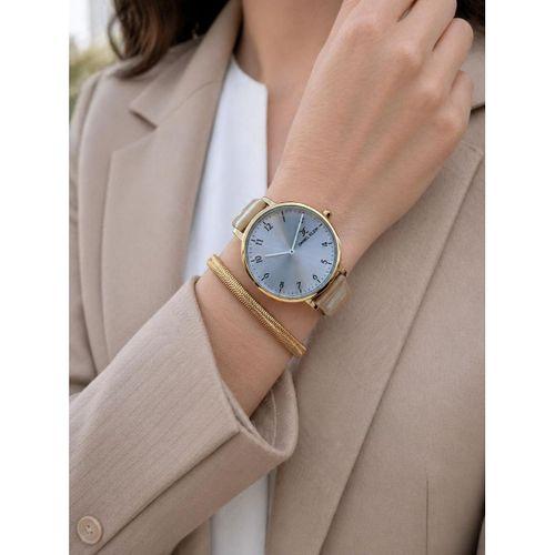 Daniel Klein Deri Kordonlu 2 Yıl Garantili 3 Atm Suya Dayanıklı Kadın Kol Saati+Bileklik BD.12810.3