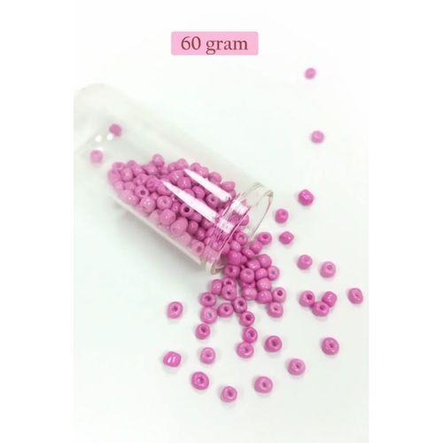 Dökme Cam Kum Boncuk Büyük Boy (6/0) 4 mm - 60 Gram - Eflatun - BNC121