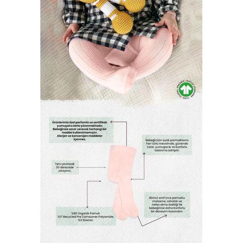 Bistyle Bistyle Derby Basic Tekli Penye Külotlu Çorap BS50102B Pembe