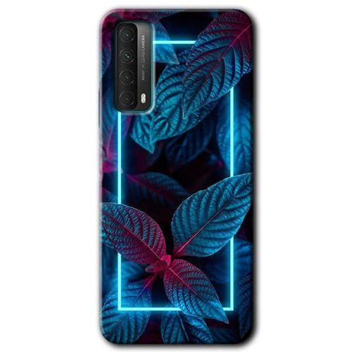 Huawei P Smart 2021 Kılıf Baskılı Kapak - Mekanik Yaprak 4 + 5D Tam Kaplayan Cam