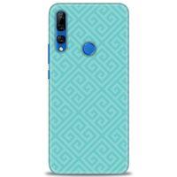 Huawei Y9 Prime 2019 Kılıf HD Baskılı Kılıf - Mavi Mozaik + Tam Ekran Koruyucu