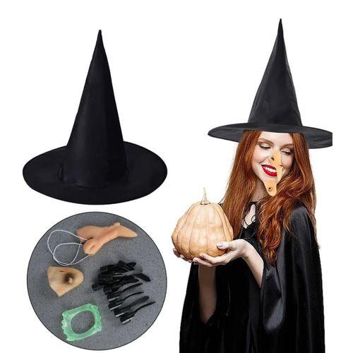 Eğitici Oyuncak Cadı Şapkası Cadı Tırnakları Cadı Burnu Cadı Çenesi Cadı Diş Seti