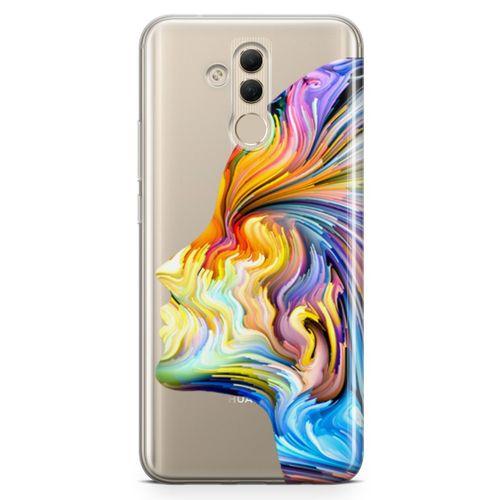 Huawei Mate 20 Lite Kılıf Yüz Renk Arka Kapak Koruma Desenli Full Koruyucu
