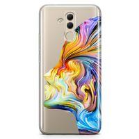 Huawei Mate 20 Lite Kılıf Yüz Renk Arka Kapak Koruma Desenli Full Koruyucu