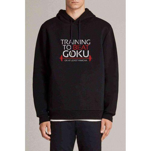 Dragon Ball Baskılı Siyah Erkek Kapşonlu Sweatshirt