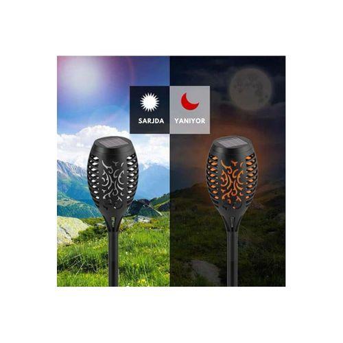 Solar Alev Efektli Bahçe Lambası