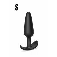 Yeni ve İleri Seviye Kullanıcılar İçin Geniş Tabanlı Siyah Silikon Anal Butt Plug - Küçük Boy