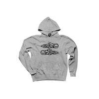 Harley Chopper Fire Gri Kapşonlu Sweatshirt Hoodie