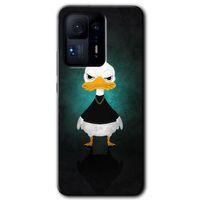 MRCİLETİSİM Xiaomi Mi Mix 4 Kılıf HD Desen Baskılı Arka Kapak+Temperli Cam - Angry Duck
