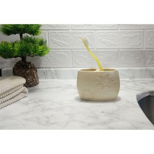 Diş Fırçalık İstiridye Poliresin 10X10X9Cm Banyo Seti