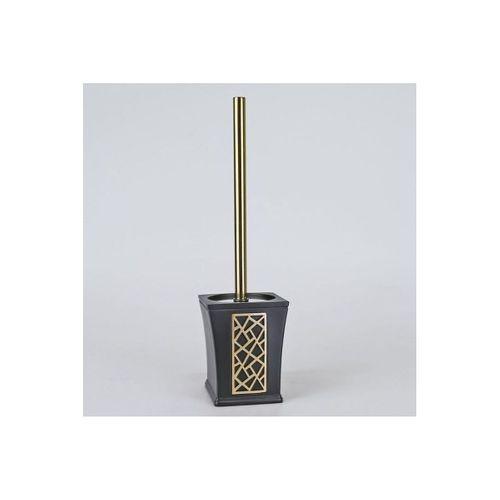 By Selim Mirage Siyah Altın 5 Parça Polyester Banyo Seti