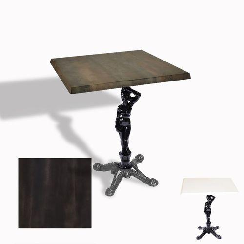 Dockers Çipa 1003 Döküm Ayak Kare Masa 60X60 cm - (Werzalit, Wermodin ve Allzalit Tabla) - Rocked