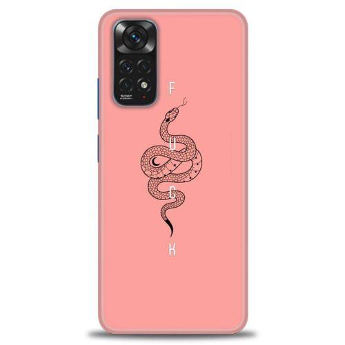 Xiaomi Redmi Note 12 Pro 4G Kılıf HD Baskılı Kılıf - Pembe Yılan + Tam Ekran Koruyucu